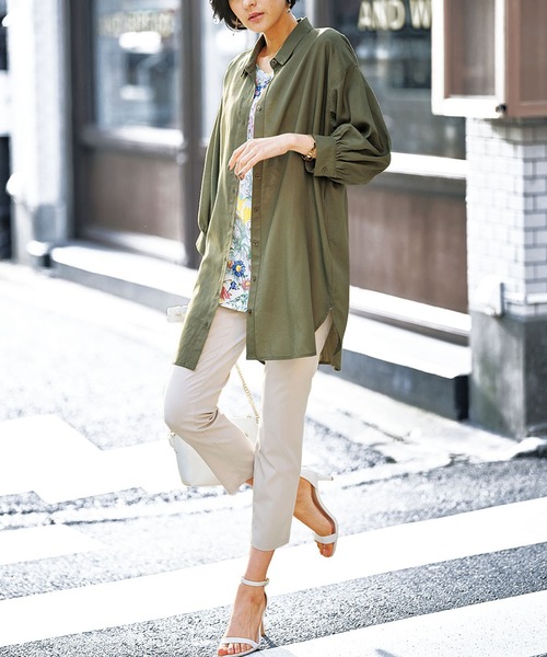 BELLUNA PLUS（ベルーナ）の「ストレッチ美脚切替アンクルパンツ股下６０cm（その他パンツ・レディース・ブラック/ベージュ/オフホワイト/グレー系その他/ストライプ/チェック/その他/グレー/その他2/グレー系その他2・SMALL/MEDIUM/LARGE/X-LARGE）」の20枚目の写真