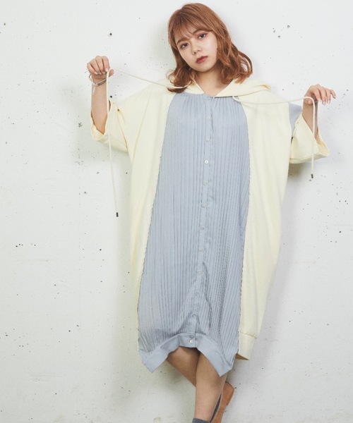 クジラワンピース】黒菟華 鯨と泳ぐワンピース LIN レディース AL