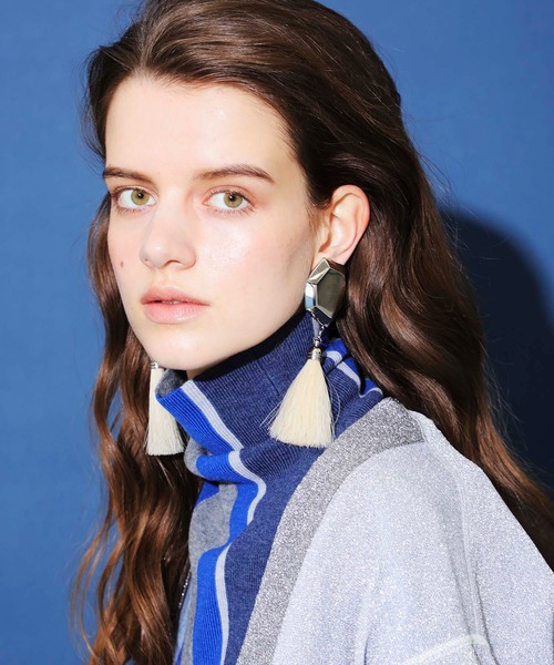 TOGA PULLA（トーガ　プルラ）の「【TOGA PULLA(トーガプルラ)】フリンジイヤリング　TP02-AK263（イヤリング・レディース・ホワイト/ブラック・FREE）」の17枚目の写真