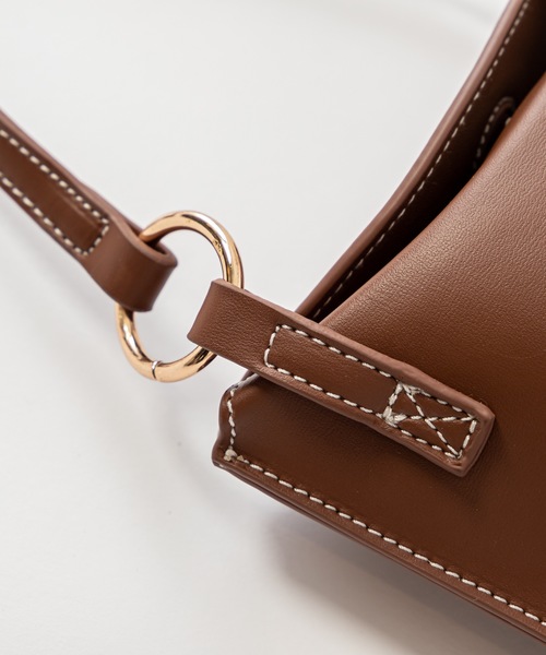 mystic（ミスティック）の「ステッチミニショルダーバッグ（ショルダーバッグ・レディース・ブラック/ブラウン/アイボリー・FREE）」の6枚目の写真