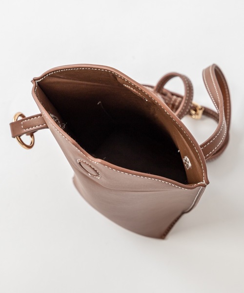 mystic（ミスティック）の「ステッチミニショルダーバッグ（ショルダーバッグ・レディース・ブラック/ブラウン/アイボリー・FREE）」の9枚目の写真