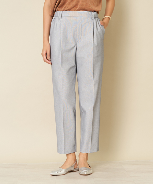 qualite（カリテ）の「ドライストレッチワイドパンツ（その他パンツ・レディース・ライトグレー/ブラック・40/38/36）」の2枚目の写真