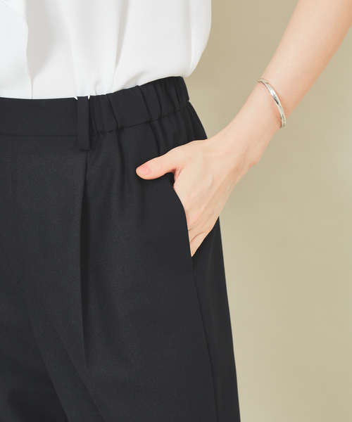 qualite（カリテ）の「ドライストレッチワイドパンツ（その他パンツ・レディース・ライトグレー/ブラック・40/38/36）」の10枚目の写真