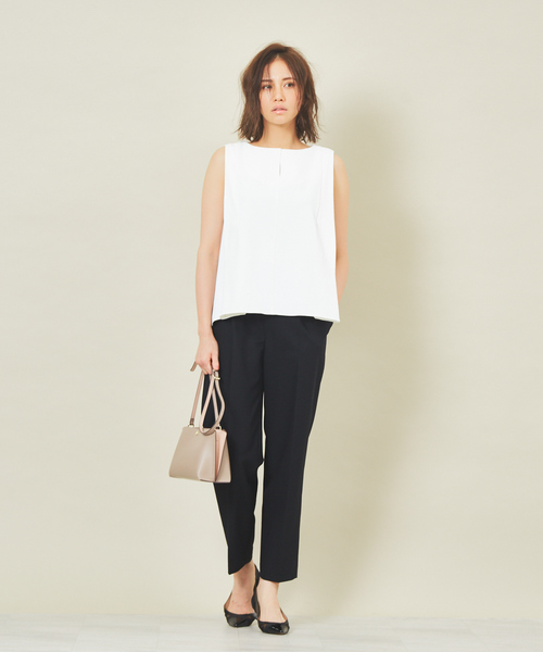 qualite（カリテ）の「ドライストレッチワイドパンツ（その他パンツ・レディース・ライトグレー/ブラック・40/38/36）」の8枚目の写真