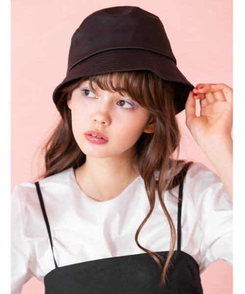 fifth（フィフス）の「シンプルバケットハット（キャップ・レディース・ブラック/アイボリー・FREE）」の12枚目の写真