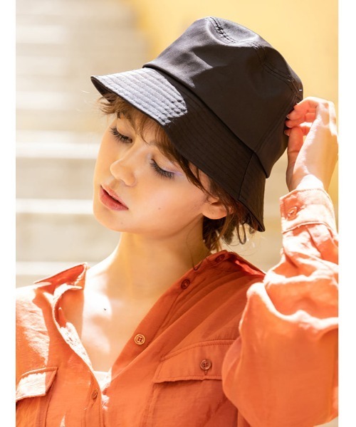 fifth（フィフス）の「シンプルバケットハット（キャップ・レディース・ブラック/アイボリー・FREE）」の14枚目の写真