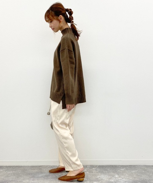 archives（アルシーヴ）の「ジャガードサテンイージーパンツ（その他パンツ・レディース・アイボリー/ベージュ/ブラウン・MEDIUM）」の9枚目の写真