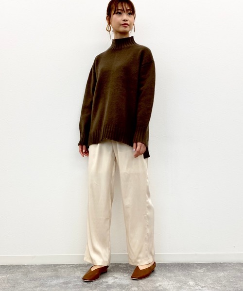 archives（アルシーヴ）の「ジャガードサテンイージーパンツ（その他パンツ・レディース・アイボリー/ベージュ/ブラウン・MEDIUM）」の10枚目の写真