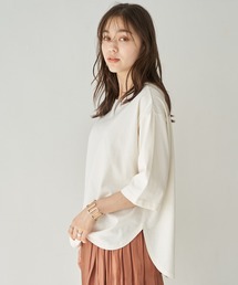 earth music&ecology | 夏から秋へスイッチTシャツ(ラウンドヘム) ＊(Tシャツ/カットソー)
