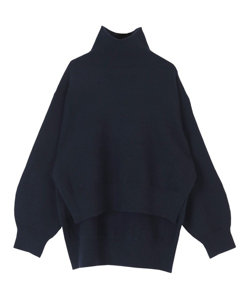 UR'S（ユアーズ）の「ｻｲﾄﾞｽﾘｯﾄﾀｰﾄﾙﾆｯﾄ（ニット/セーター・レディース・ブラック/グレー/ベージュ系その他/ライトベージュ/ブルー/ネイビー・S/M）」の5枚目の写真