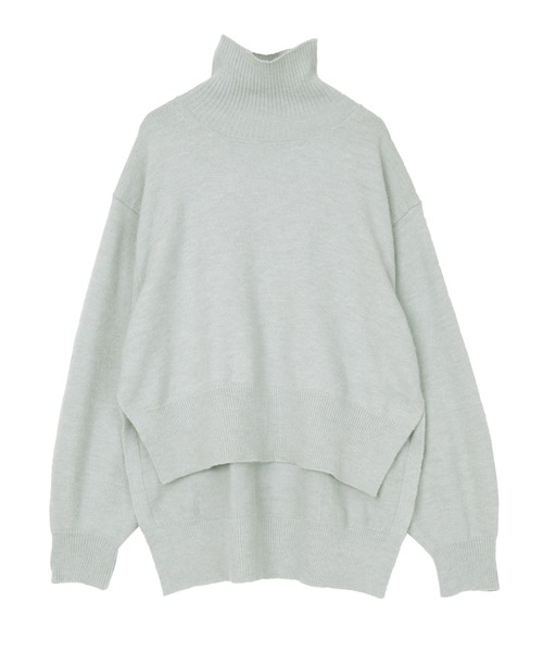 UR'S（ユアーズ）の「ｻｲﾄﾞｽﾘｯﾄﾀｰﾄﾙﾆｯﾄ（ニット/セーター・レディース・ブラック/グレー/ベージュ系その他/ライトベージュ/ブルー/ネイビー・S/M）」の10枚目の写真