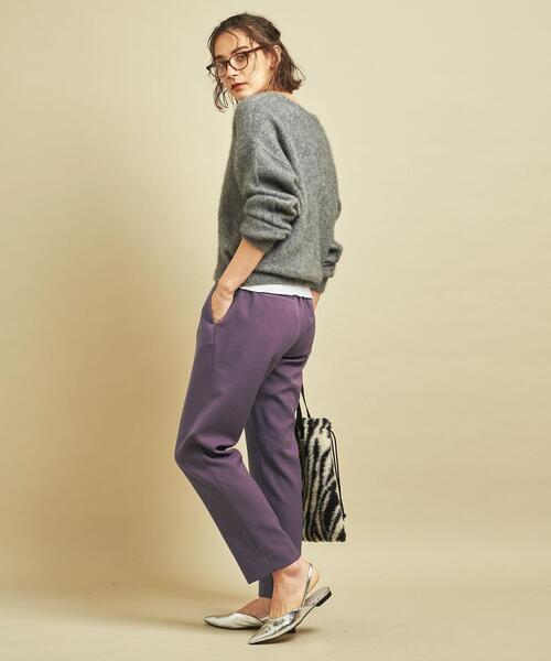 BEAUTY&YOUTH UNITED ARROWS(ビューティーアンドユースユナイテッドアローズ)の「BY∴ ツイードライクタックテーパードパンツ -ウォッシャブル- ◆(その他パンツ・レディース・ダークグレー/ベージュ/ケリー/パープル・LARGE/MEDIUM/SMALL)」の10枚目の写真