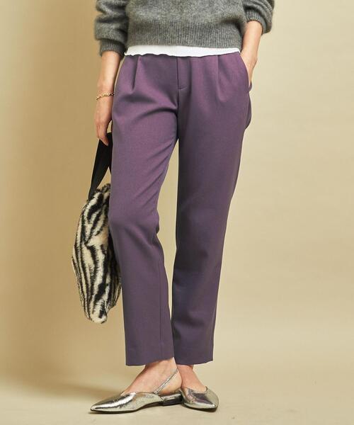 BEAUTY&YOUTH UNITED ARROWS(ビューティーアンドユースユナイテッドアローズ)の「BY∴ ツイードライクタックテーパードパンツ -ウォッシャブル- ◆(その他パンツ・レディース・ダークグレー/ベージュ/ケリー/パープル・LARGE/MEDIUM/SMALL)」の11枚目の写真