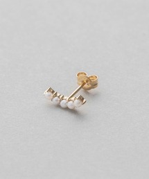 ete エテ　片耳用　5粒 K10YG ピース パール ピアス ete（エテ）の「○K10YG ピース パール ピアス（ピアス（片耳用