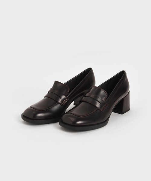 ペニーローファー パンプス / Penny Loafer Pumps ブラック CHARLES ＆ KEITH ローファー ペニーローファー パンプス