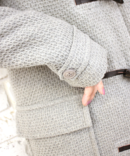 mystic（ミスティック）の「ひざ丈ダッフルコート（ダッフルコート・レディース・アイボリー/ブラック/グレー/ネイビー・FREE）」の10枚目の写真