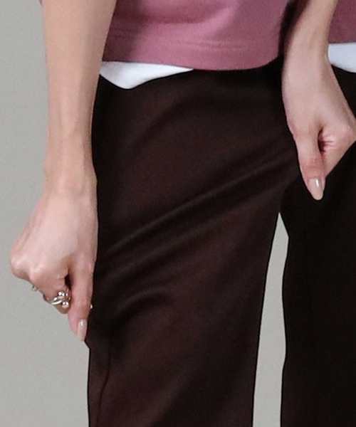 RAG MACHINE（ラグマシーン）の「【RAG MACHINE】「nobee」 楽伸びサテンフリースパンツ（その他パンツ・レディース・オリーブ/ブラック/ベージュ/ブラウン・M/L）」の11枚目の写真