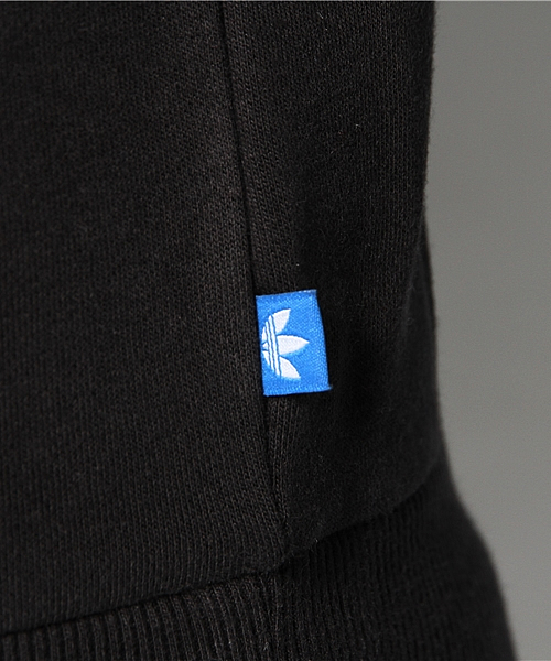 adidas Originals（アディダスオリジナルス）の「ウィメンズ アディダス オリジナルス ロゴ パーカ adidas Originals TREFOIL HOODIE W（パーカー・レディース・ブラック/グレー・MEDIUM/SMALL）」の10枚目の写真