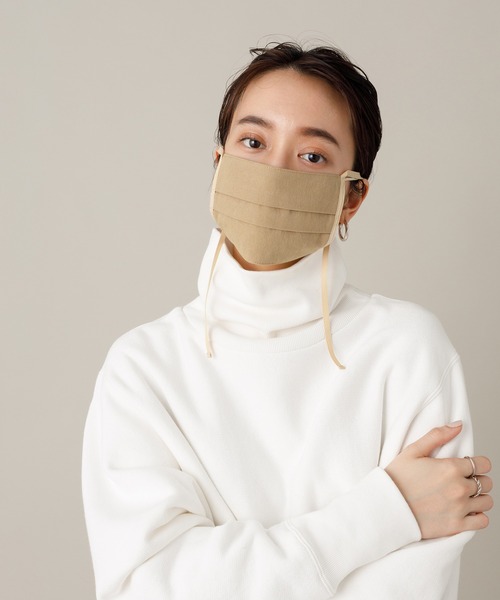 ADAM ET ROPE'(アダムエロペ)の「【WEB限定】イヤーリボンつきマスク(その他小物・レディース・ベージュ/オフホワイト/キナリ・FREE)」の12枚目の写真