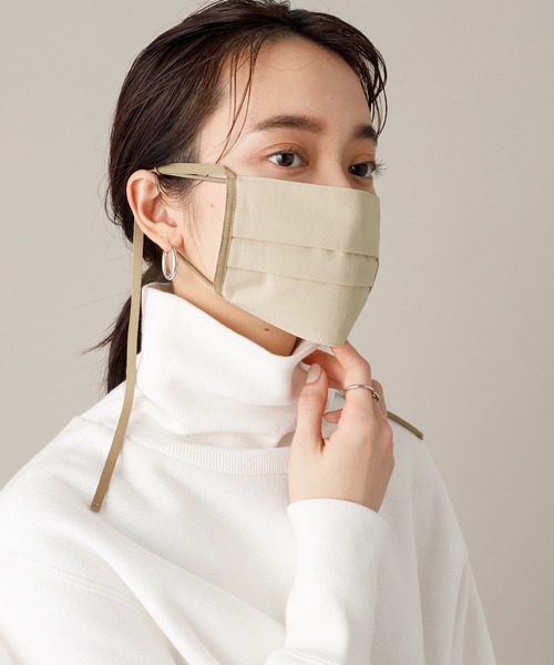 ADAM ET ROPE'(アダムエロペ)の「【WEB限定】イヤーリボンつきマスク(その他小物・レディース・ベージュ/オフホワイト/キナリ・FREE)」の16枚目の写真