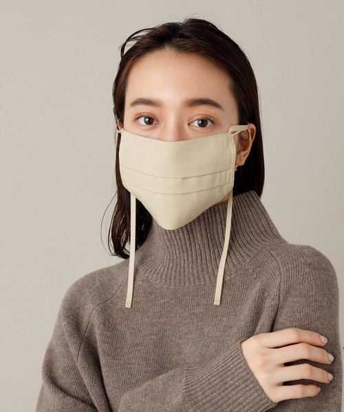 ADAM ET ROPE'(アダムエロペ)の「【WEB限定】イヤーリボンつきマスク(その他小物・レディース・ベージュ/オフホワイト/キナリ・FREE)」の15枚目の写真