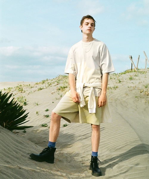 EMMA CLOTHES(エマクローズ)の「シルケットライク天竺 オーバーサイズS/Sカットソー 無地T トップス Tシャツ MERCERIZATION COTTON OVERSIZED SS TEE - EMMA CLOTHES-(Tシャツ/カットソー・メンズ・ホワイト/ブラック/グレー系その他/グリーン系その他/ブルー系その他/パープル系その他/ライトベージュ/グレー系その他2・S/M/L)」の20枚目の写真