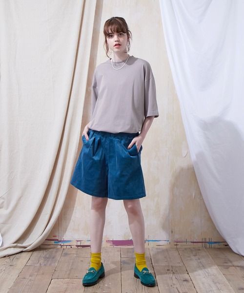 EMMA CLOTHES(エマクローズ)の「シルケットライク天竺 オーバーサイズS/Sカットソー 無地T トップス Tシャツ MERCERIZATION COTTON OVERSIZED SS TEE - EMMA CLOTHES-(Tシャツ/カットソー・メンズ・ホワイト/ブラック/グレー系その他/グリーン系その他/ブルー系その他/パープル系その他/ライトベージュ/グレー系その他2・S/M/L)」の16枚目の写真