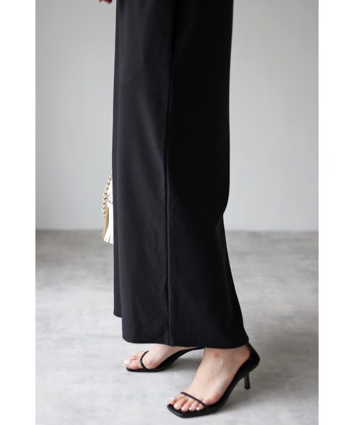 Bonjour Sagan(ボンジュールサガン)の「Vネックロングジャンスカ/ポケット付き(ジャンパースカート・レディース・ブラック/ベージュ/キャメル/グレー/ワインレッド/グリーン・FREE)」の15枚目の写真