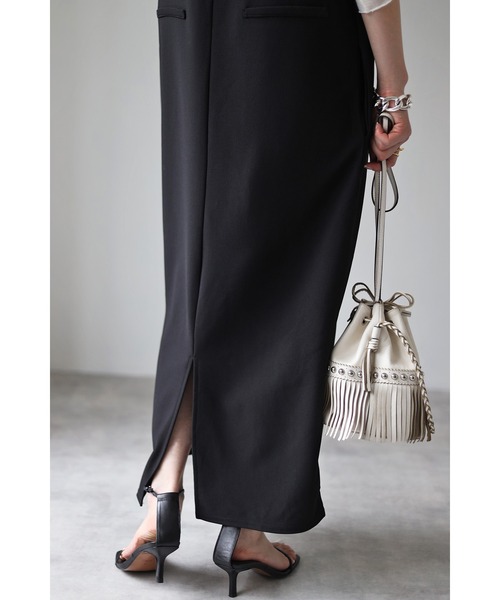 Bonjour Sagan(ボンジュールサガン)の「Vネックロングジャンスカ/ポケット付き(ジャンパースカート・レディース・ブラック/ベージュ/キャメル/グレー/ワインレッド/グリーン・FREE)」の16枚目の写真