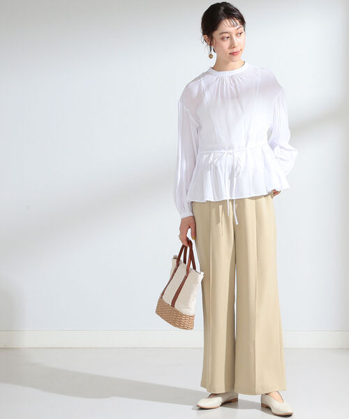 『RAY BEAMS 』レイビームス　セットアップ 　紺ブレ・ワイドパンツ Ray BEAMS（レイビームス）の「Ray BEAMS / サイド ライン ワイド