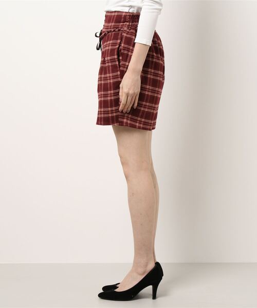 axes femme POETIQUE(アクシーズファムポエティック)の「レースアップキュロットパンツ(その他パンツ・レディース・ワイン/グリーン/ブラック・MEDIUM)」の4枚目の写真