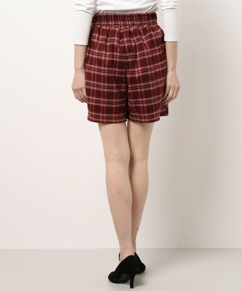 axes femme POETIQUE(アクシーズファムポエティック)の「レースアップキュロットパンツ(その他パンツ・レディース・ワイン/グリーン/ブラック・MEDIUM)」の5枚目の写真