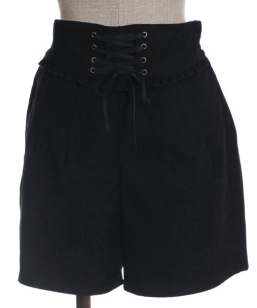 axes femme POETIQUE(アクシーズファムポエティック)の「レースアップキュロットパンツ(その他パンツ・レディース・ワイン/グリーン/ブラック・MEDIUM)」の6枚目の写真