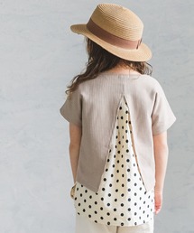 pairmanon（ペアマノン）の「【もっちりワッフル】バックシャン半袖 ブラウス（Tシャツ/カットソー・キッズ）」