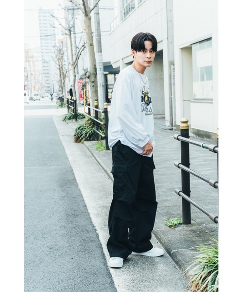 DEVICE（デバイス）の「ヴィンテージライク タイガープリント長袖 ロングスリーブ ロンT Tシャツ（Tシャツ/カットソー・メンズ・ホワイト/ブラック・FREE）」の10枚目の写真