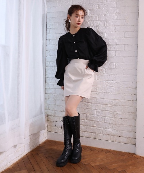 one after another NICE CLAUP（ワンアフターアナザーナイスクラップ）の「キラキラvintageボタンブラウス（シャツ/ブラウス・レディース・オフホワイト/ブラック/ベージュ・FREE）」の17枚目の写真