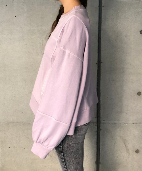 ENVYM（アンビー）の「切替ピグメントＰＯ（スウェット・レディース・ブラック/パープル/ブルー・FREE）」の6枚目の写真