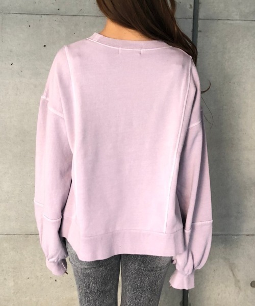 ENVYM（アンビー）の「切替ピグメントＰＯ（スウェット・レディース・ブラック/パープル/ブルー・FREE）」の7枚目の写真