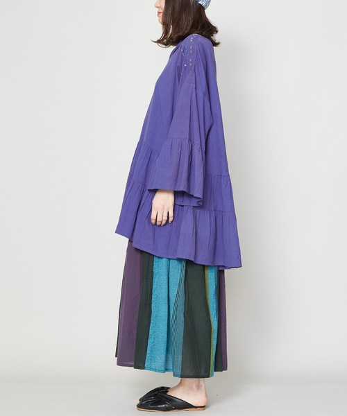 チャイハネ(チャイハネ)の「【チャイハネ】yul マルチストライプスカート(スカート・レディース・ベージュ/ブラック/グリーン・FREE)」の17枚目の写真