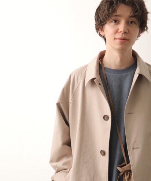 JUNRED（ジュンレッド）の「リラックスラグランステンカラーコート（ステンカラーコート・メンズ・グレー/グリーン・LL/M/L）」の19枚目の写真