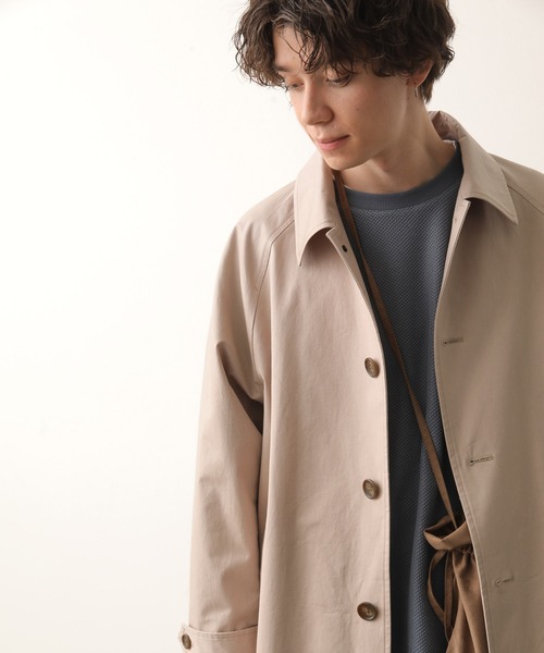 JUNRED（ジュンレッド）の「リラックスラグランステンカラーコート（ステンカラーコート・メンズ・グレー/グリーン・LL/M/L）」の3枚目の写真