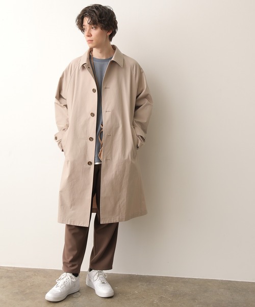 JUNRED（ジュンレッド）の「リラックスラグランステンカラーコート（ステンカラーコート・メンズ・グレー/グリーン・LL/M/L）」の9枚目の写真