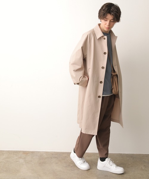 JUNRED（ジュンレッド）の「リラックスラグランステンカラーコート（ステンカラーコート・メンズ・グレー/グリーン・LL/M/L）」の12枚目の写真