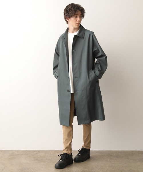 JUNRED（ジュンレッド）の「リラックスラグランステンカラーコート（ステンカラーコート・メンズ・グレー/グリーン・LL/M/L）」の7枚目の写真