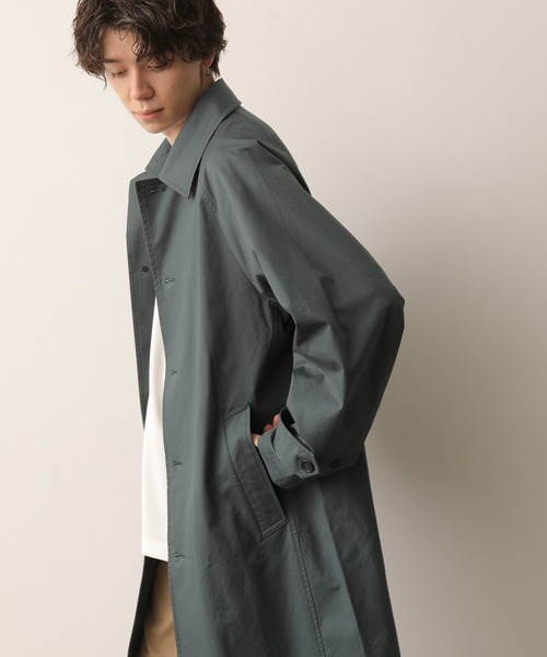 JUNRED（ジュンレッド）の「リラックスラグランステンカラーコート（ステンカラーコート・メンズ・グレー/グリーン・LL/M/L）」の20枚目の写真