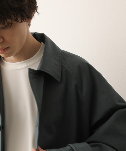 JUNRED（ジュンレッド）の「リラックスラグランステンカラーコート（ステンカラーコート・メンズ・グレー/グリーン・LL/M/L）」の10枚目の写真