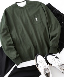 U.S. POLO ASSN. | U.S. POLO ASSN. / ユーエスポロアッスン 別注 ビッグシルエット ロゴ刺繍 ポケットロングTシャツ(Tシャツ/カットソー)
