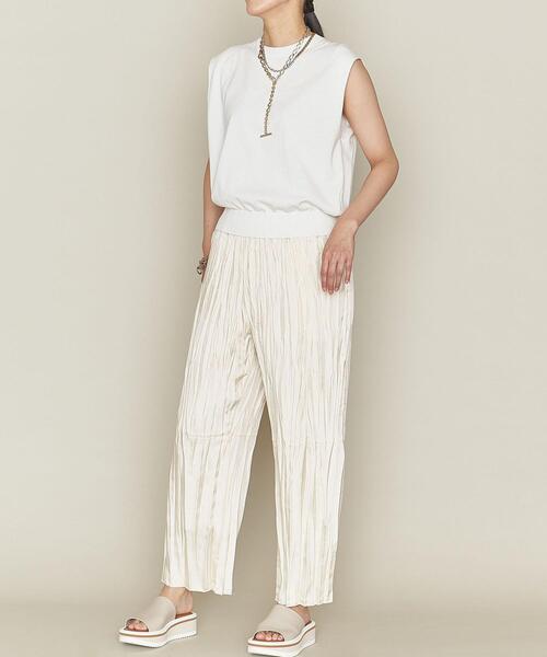 ASTRAET（アストラット）の「＜ASTRAET（アストラット）＞14G クルーネック ノースリーブニット◆（ニット/セーター・レディース・ホワイト/ブラック/ライム/モカ・FREE）」の11枚目の写真