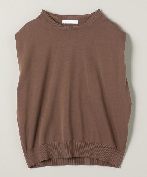 ASTRAET（アストラット）の「＜ASTRAET（アストラット）＞14G クルーネック ノースリーブニット◆（ニット/セーター・レディース・ホワイト/ブラック/ライム/モカ・FREE）」の12枚目の写真