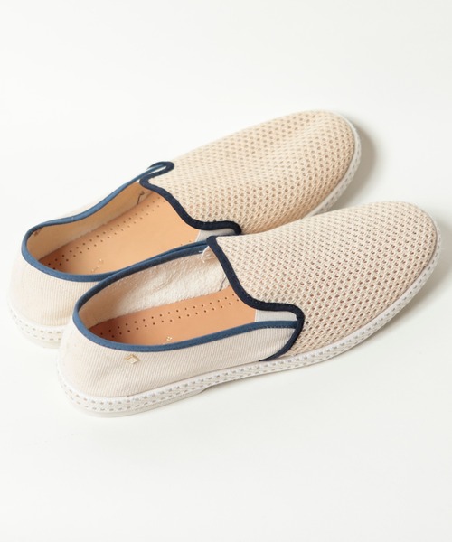 MEN'S BIGI（メンズビギ）の「＜Rivieras（リビエラ）＞ メッシュスリッポン（スリッポン・メンズ・ホワイト/ネイビー・01/02/03/04/05）」の3枚目の写真